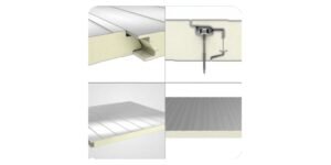 Sandwich panel male and female tongue-and-groove joint with concealed fastener