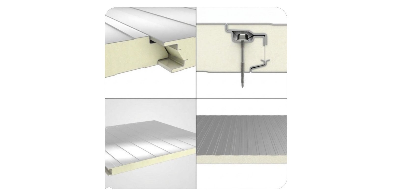 Sandwich panel male and female tongue-and-groove joint with concealed fastener