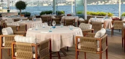 Contract outdoor and restaurant furniture collection in a hospitality venue