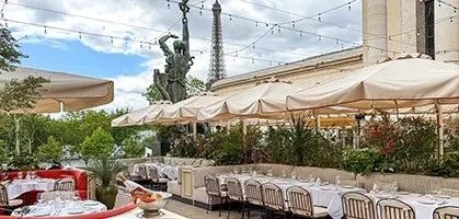 Contract outdoor and restaurant furniture collection in a hospitality venue