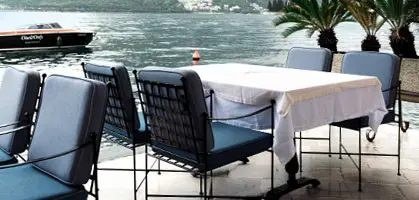 Contract outdoor and restaurant furniture collection in a hospitality venue
