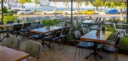Contract outdoor and restaurant furniture collection in a hospitality venue