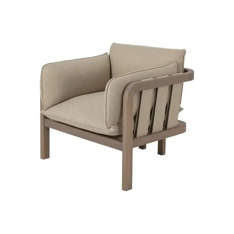 Kavi Wood Bergere outdoor lounge set – String Lights Outdoor Houston