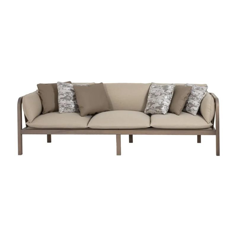 Kavi Wood Sofa outdoor lounge set – String Lights Outdoor Houston