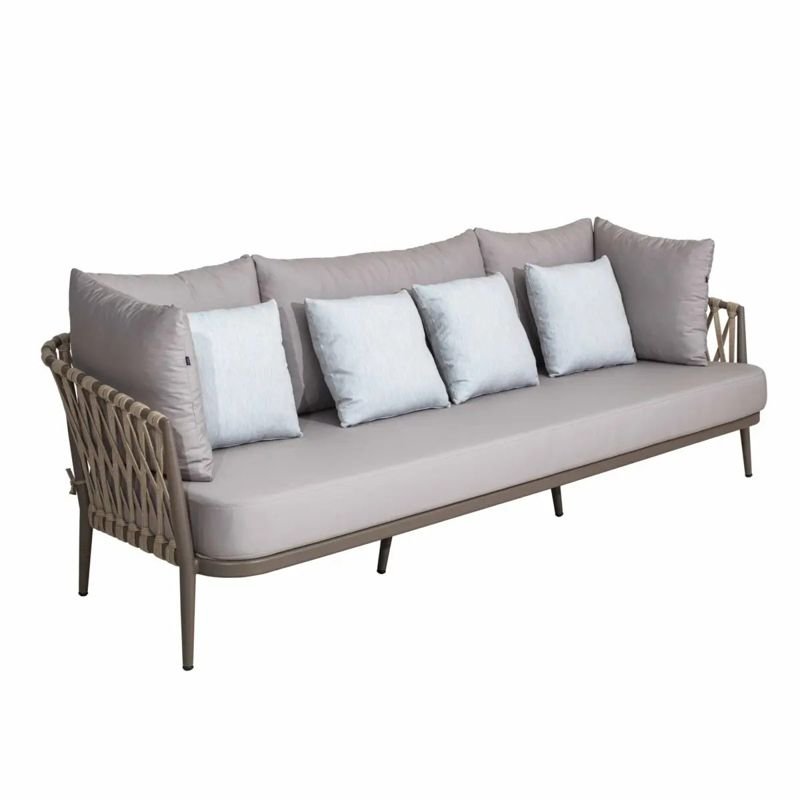 Mira Bench outdoor lounge set – String Lights Outdoor Houston