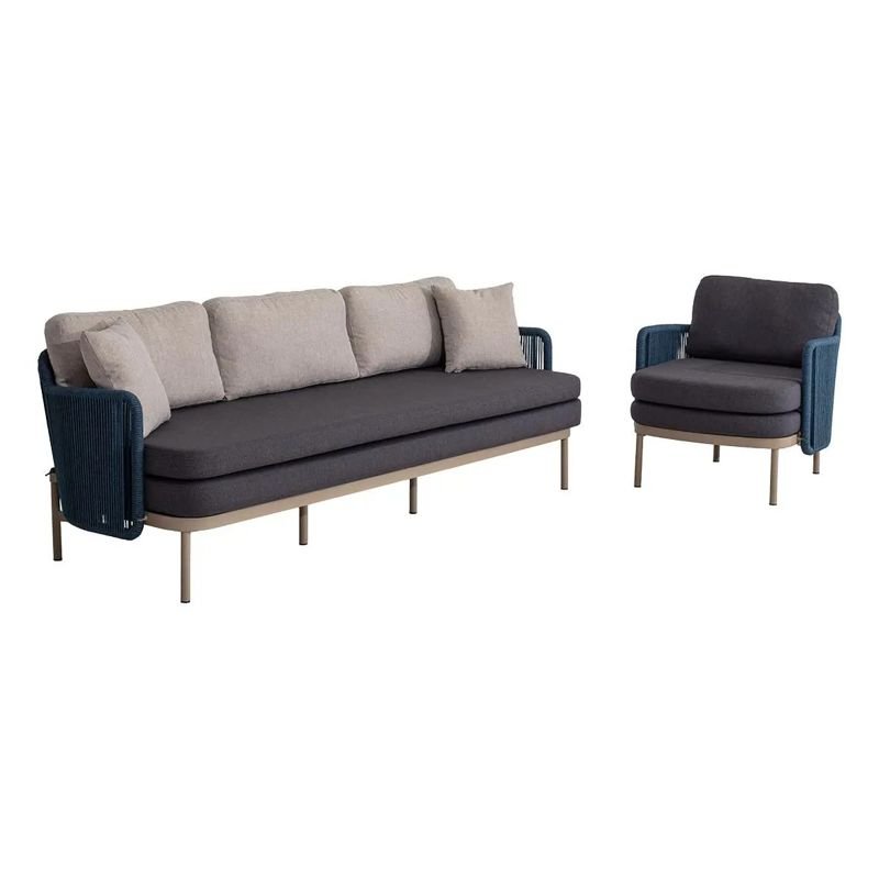 Nicapol Bench outdoor lounge set – String Lights Outdoor Houston