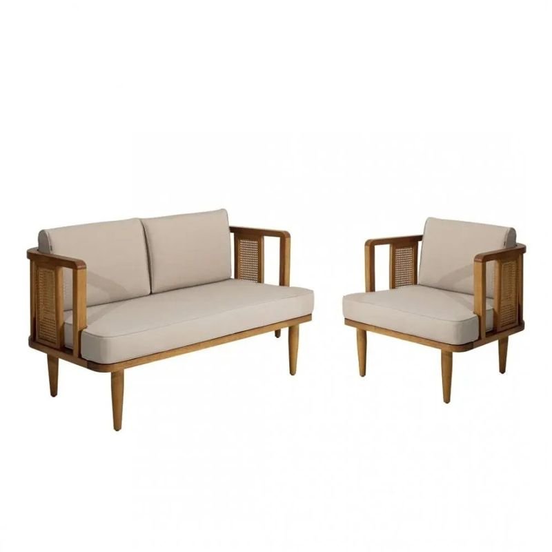 Nidus Wicker Double outdoor lounge set – String Lights Outdoor Houston