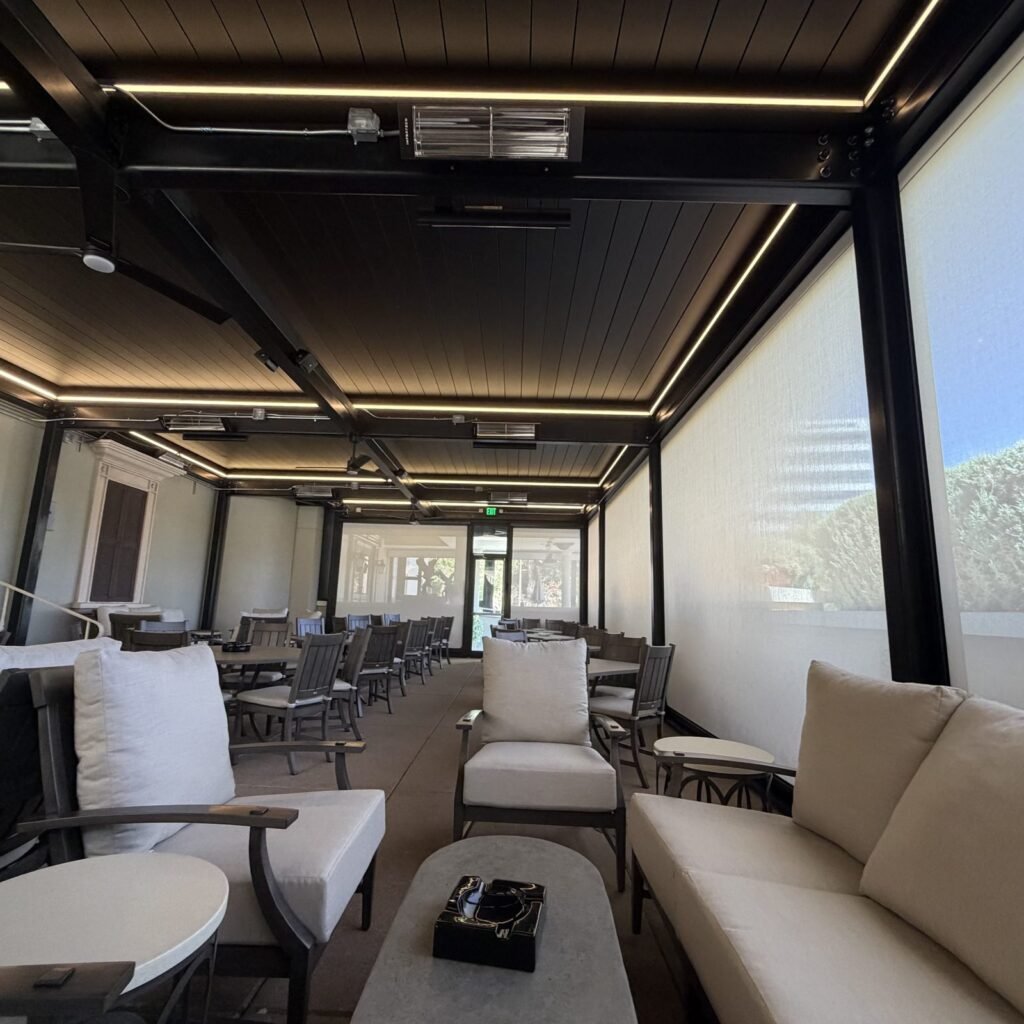 slo pergola patio lounge screens